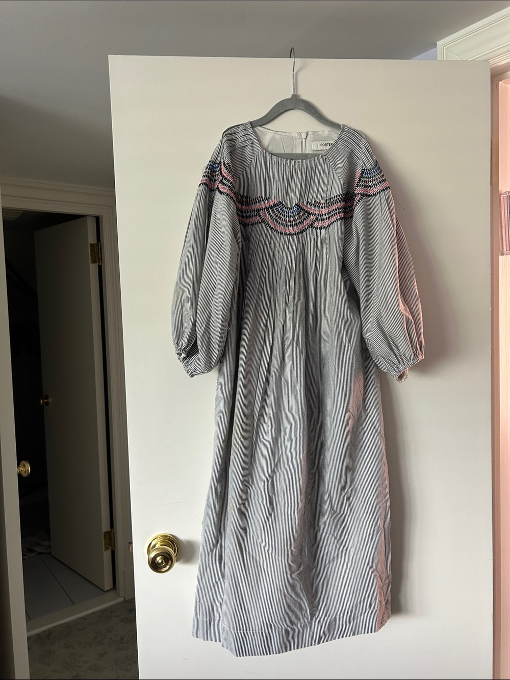 Porter kids Embroidered Smocked Yoke Long Dress size 14